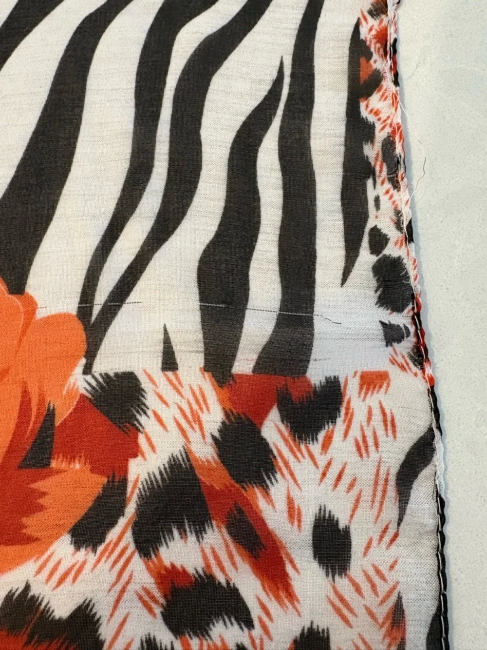 Wild at Heart Mixed Animal & Floral Print Chiffon Scarf - Picture 12 of 12